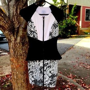 Bebe contrast mini dress